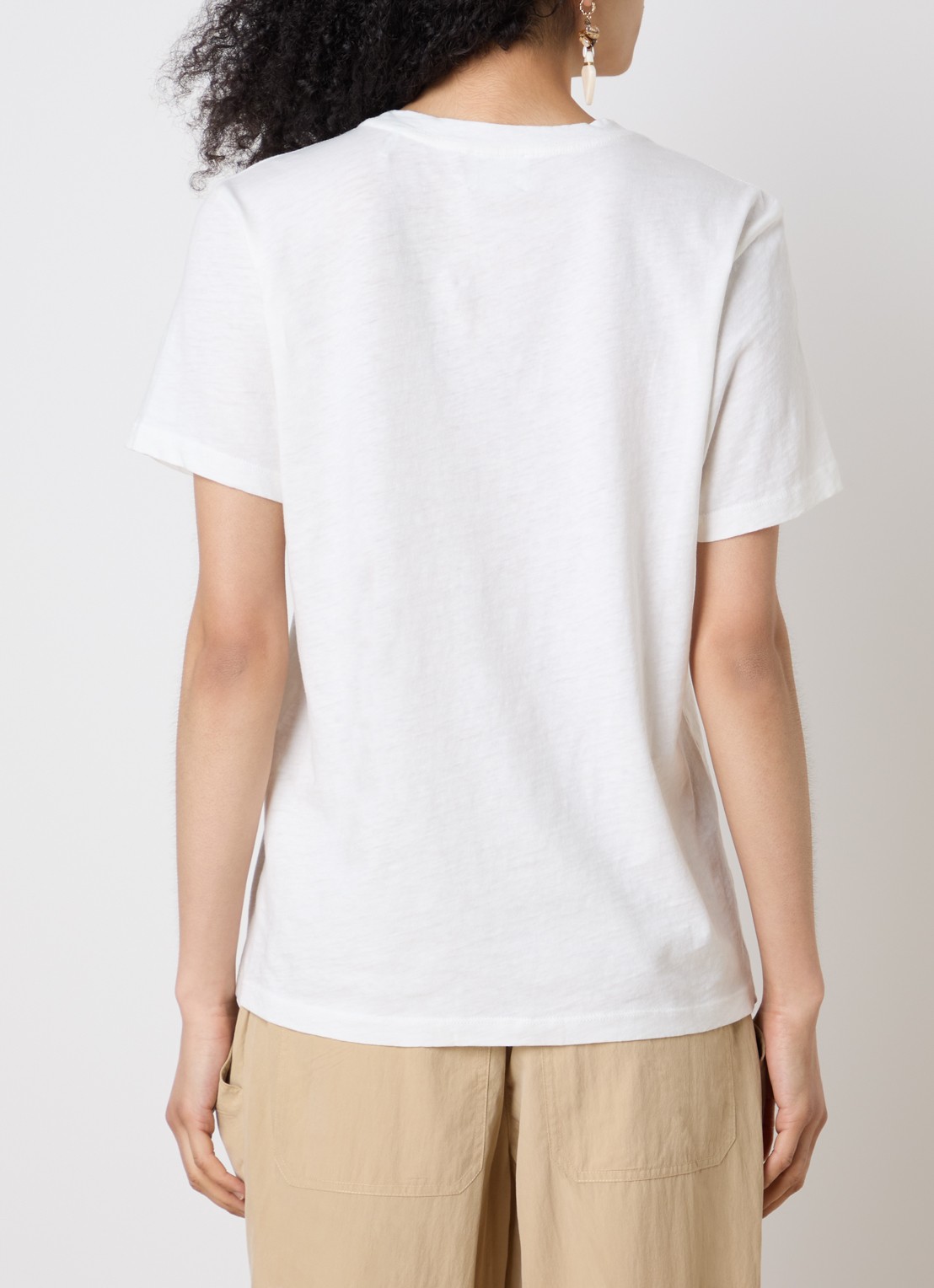 Isabel Marant Zewel T-shirt met print en logo - achterkant 3 ivoor
