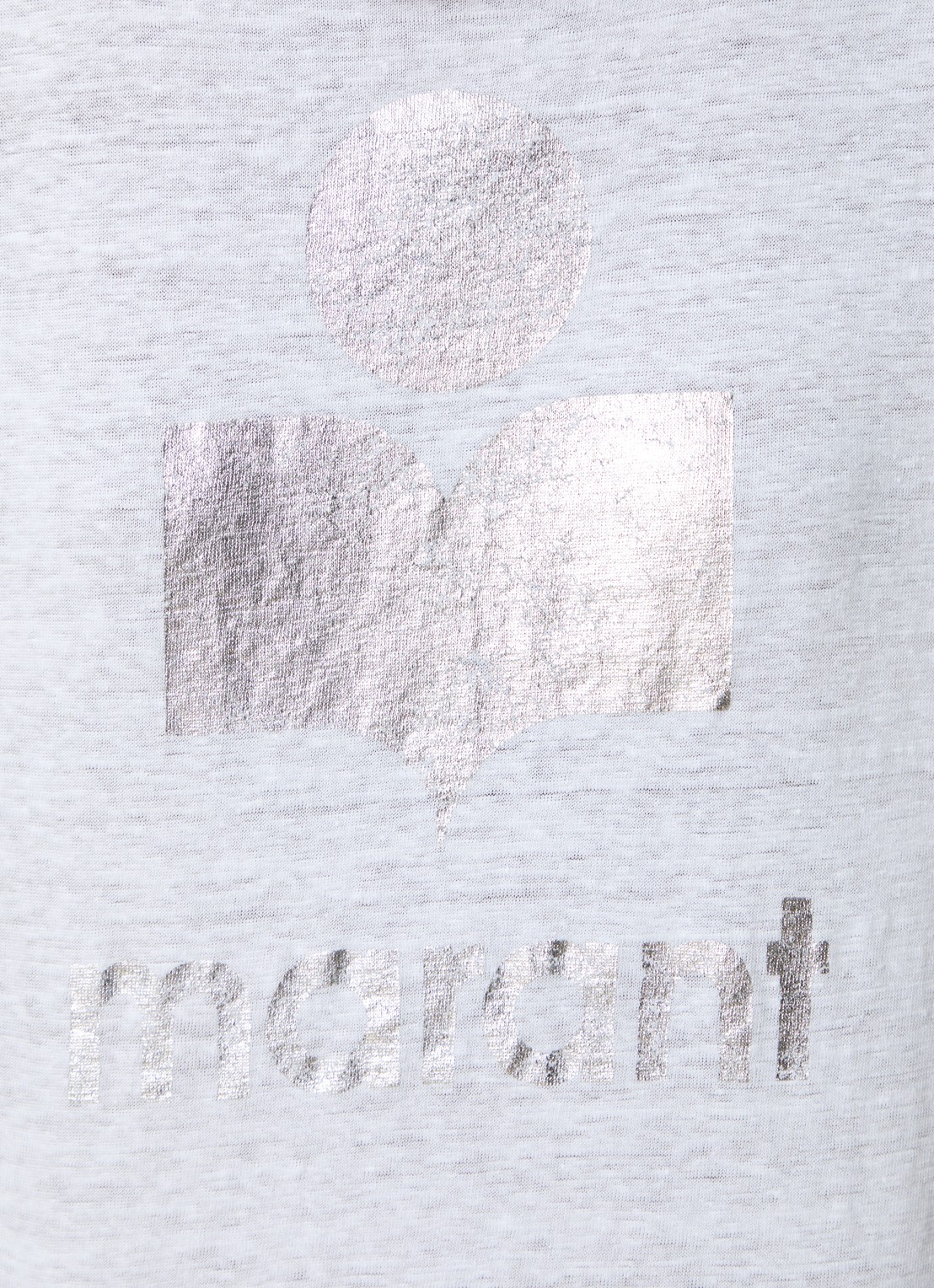 Isabel Marant Zewel T-shirt van linnen met logoprint - detail 5 wit