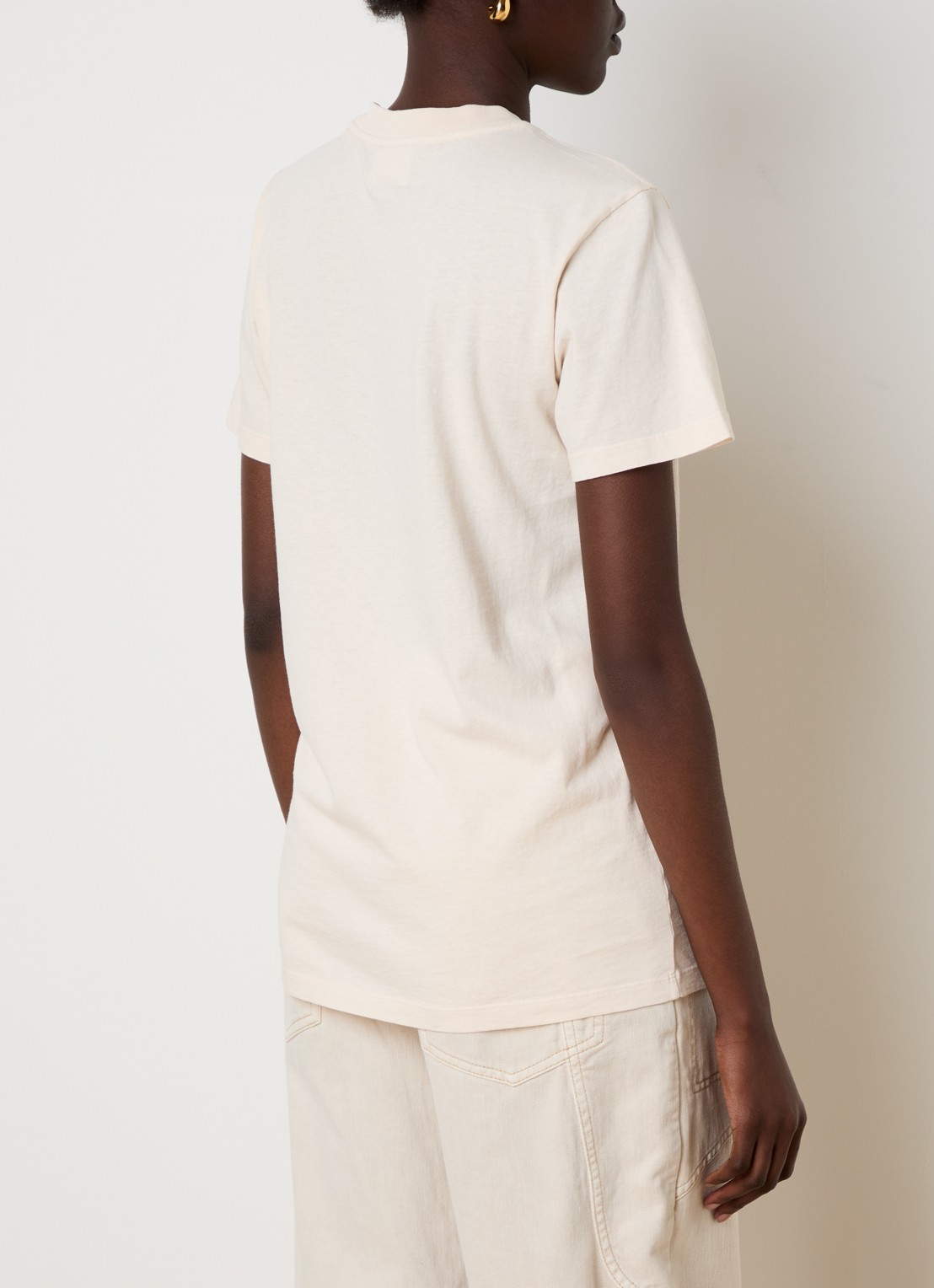 Isabel Marant Zoeline T-shirt met logoprint - achterkant 3 gebroken wit