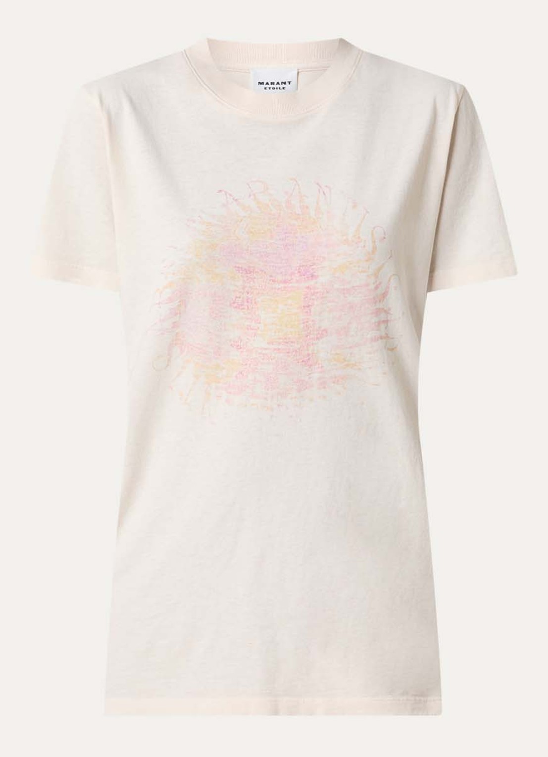 Isabel Marant Zoeline T-shirt met logoprint - voorkant gebroken wit