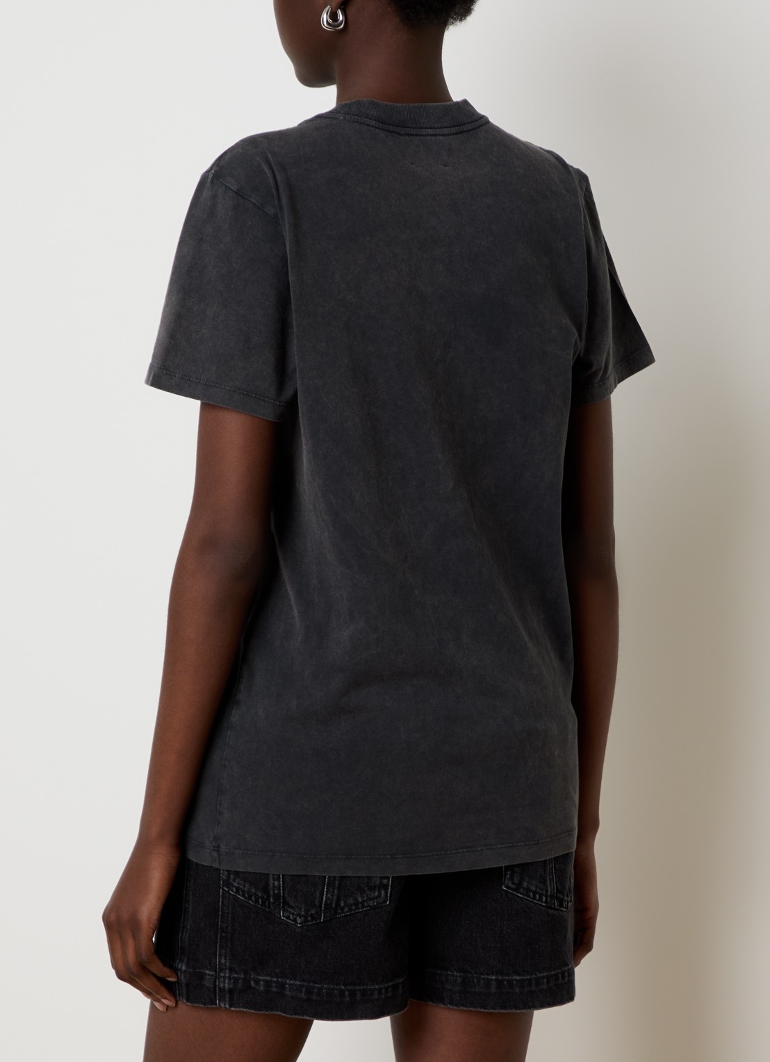 Isabel Marant Zoeline T-shirt met logoprint - achterkant 3 antraciet