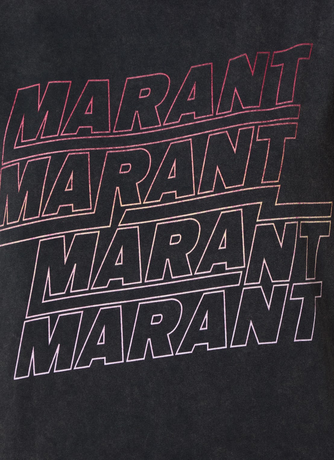 Isabel Marant Zoeline T-shirt met logoprint - detail 5 antraciet