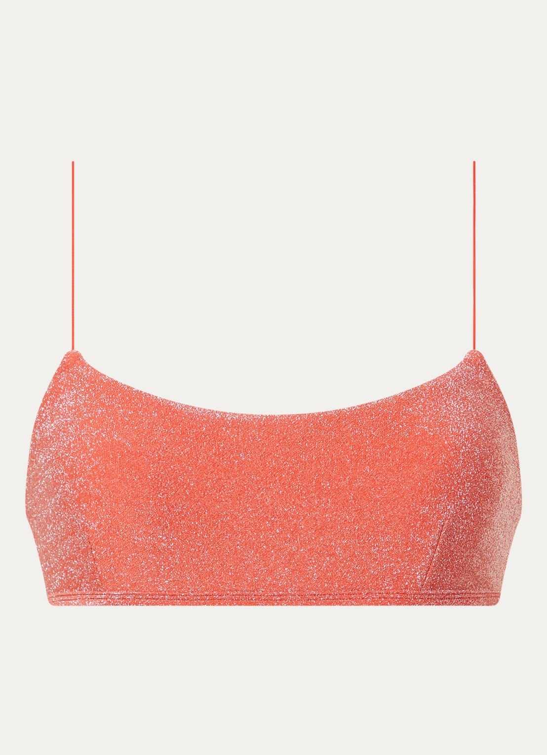 It's Now Cool Bandeau bikinitop met lurex - voorkant rood