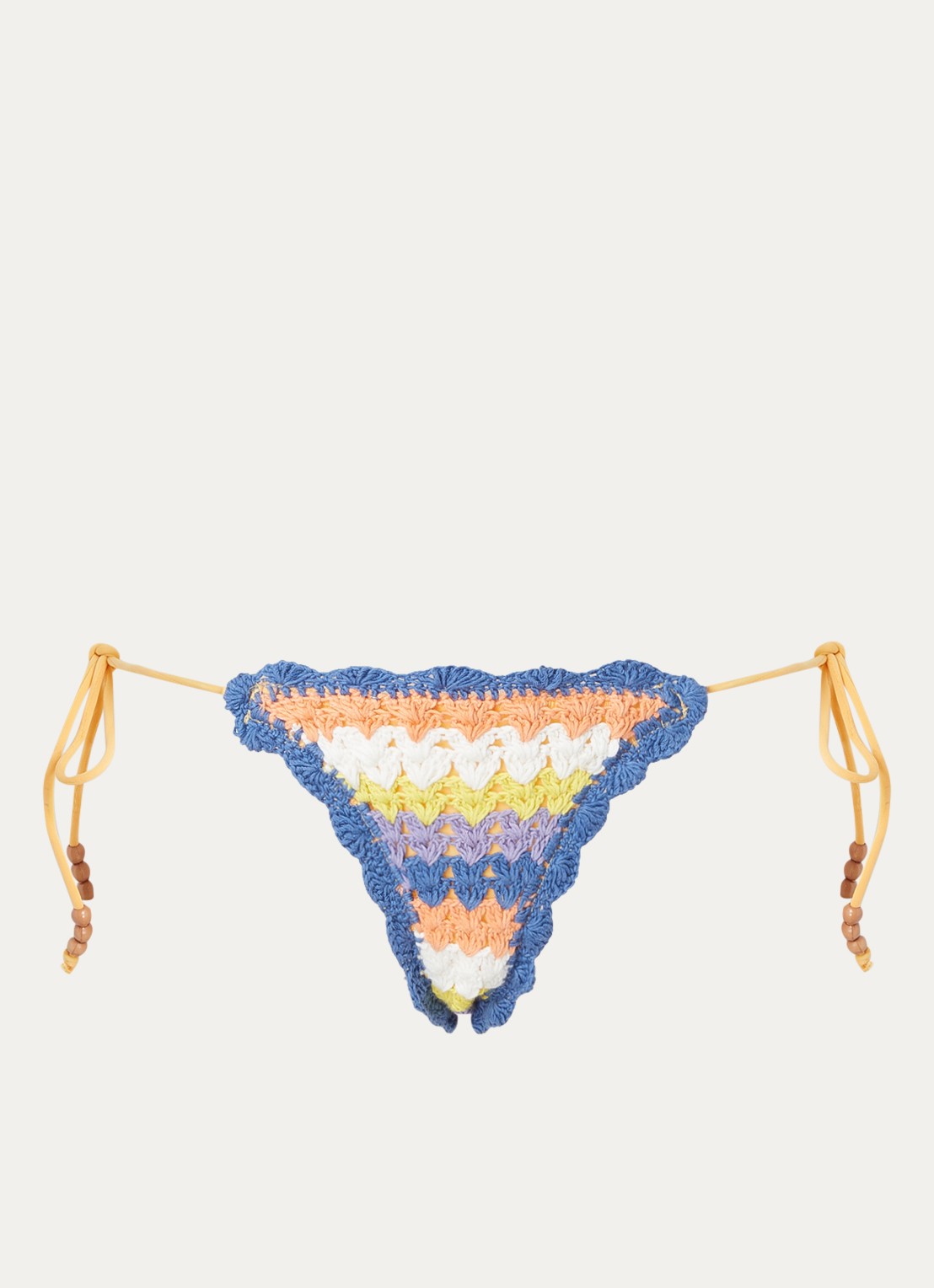 It's Now Cool Brazilian bikinislip van crochet - voorkant 4 blauw