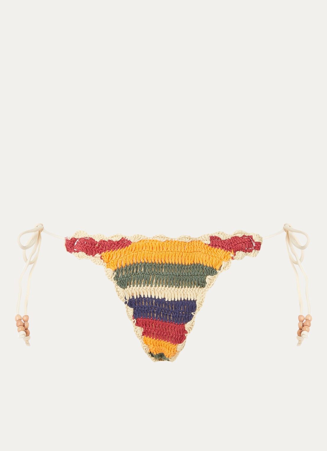 It's Now Cool Brazilian bikinislip van crochet - voorkant 3 abrikoos