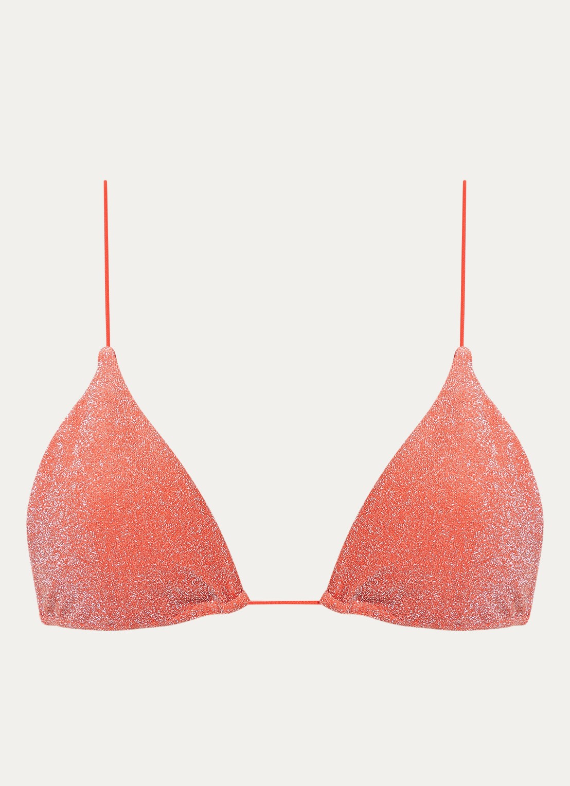 It's Now Cool Triangel bikinitop met uitneembare vulling en lurex - voorkant 2 rood