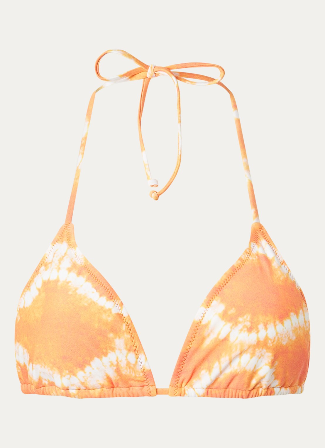 It's Now Cool Triangel bikinitop met uitneembare vulling en tie-dye dessin - voorkant 4 oranje