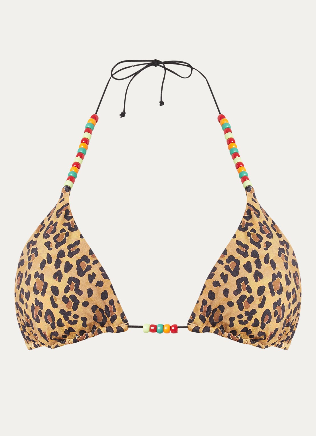 It's Now Cool Triangel bikinitop met uitneembare vulling en tie-dye dessin - voorkant 4 bruin
