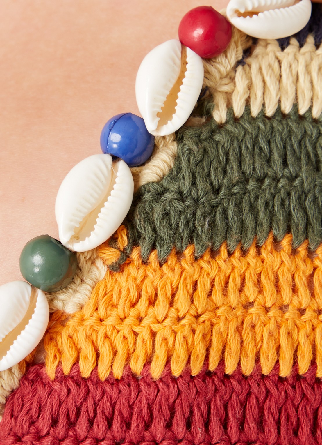 It's Now Cool Triangel bikinitop van crochet - detail 2 rood