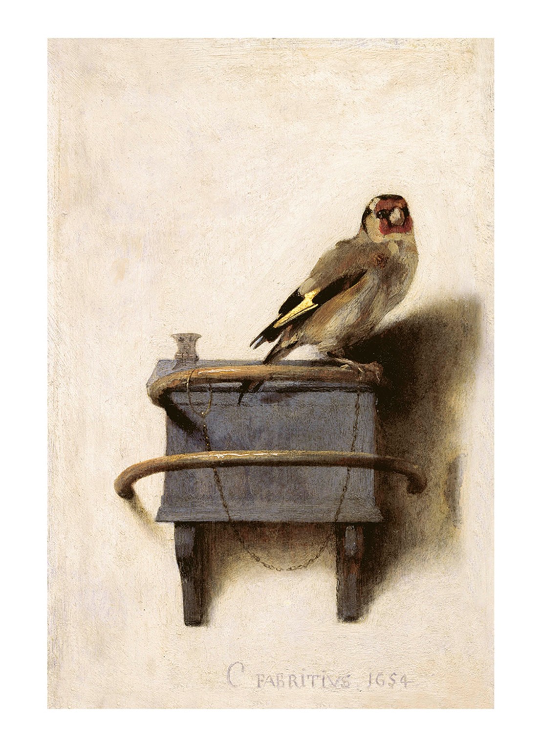 IXXI The Goldfinch wanddecoratie 120 x 80 cm - detail 6 donkerbeige