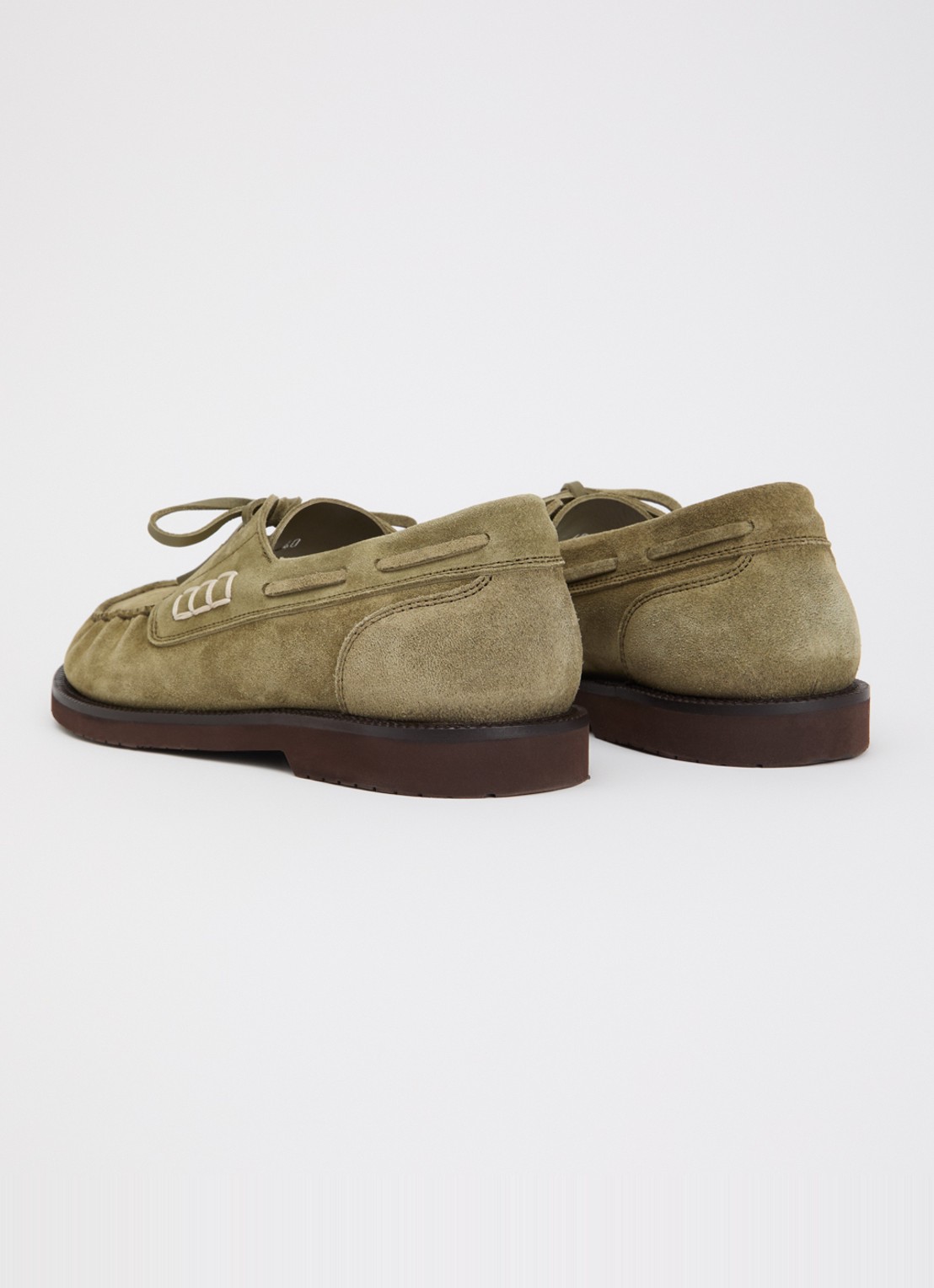 J.W. Anderson Bootschoen van suède - achterkant 5 khaki