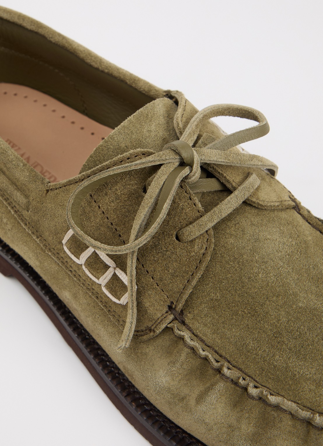 J.W. Anderson Bootschoen van suède - detail 4 khaki