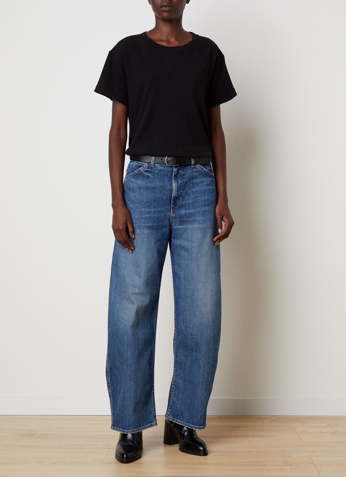 J.W. Anderson Brady T-shirt met ronde hals - voorkant 5 zwart