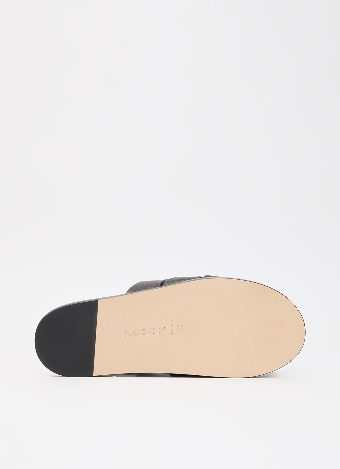 J.W. Anderson Coil slipper van leer - detail 5 zwart