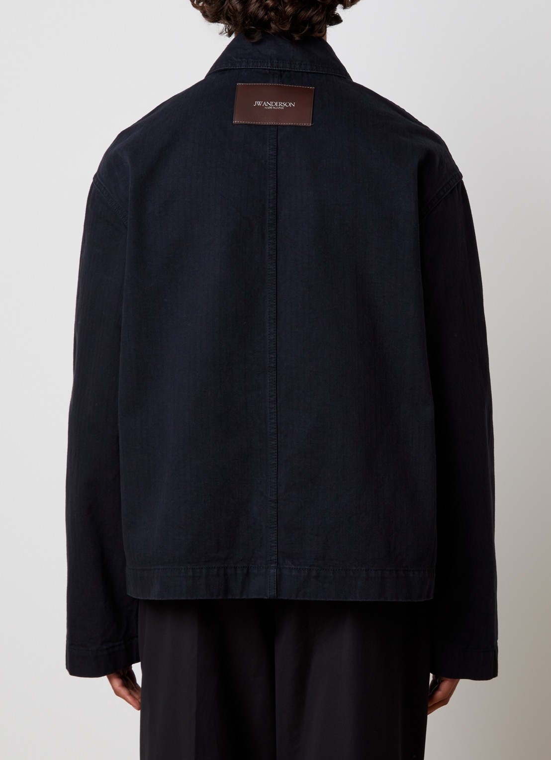 J.W. Anderson Comfort fit overshirt met borstzak - achterkant 4 zwart