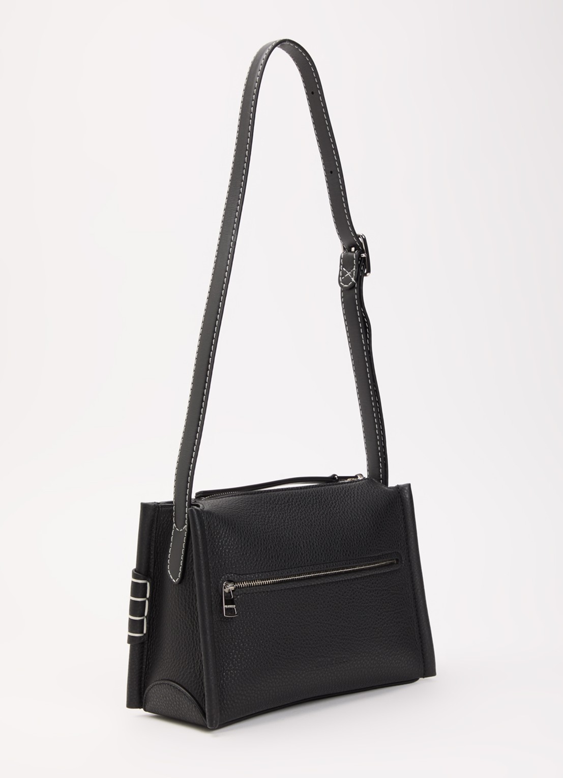 J.W. Anderson Crossbodytas van leer - achterkant 6 zwart