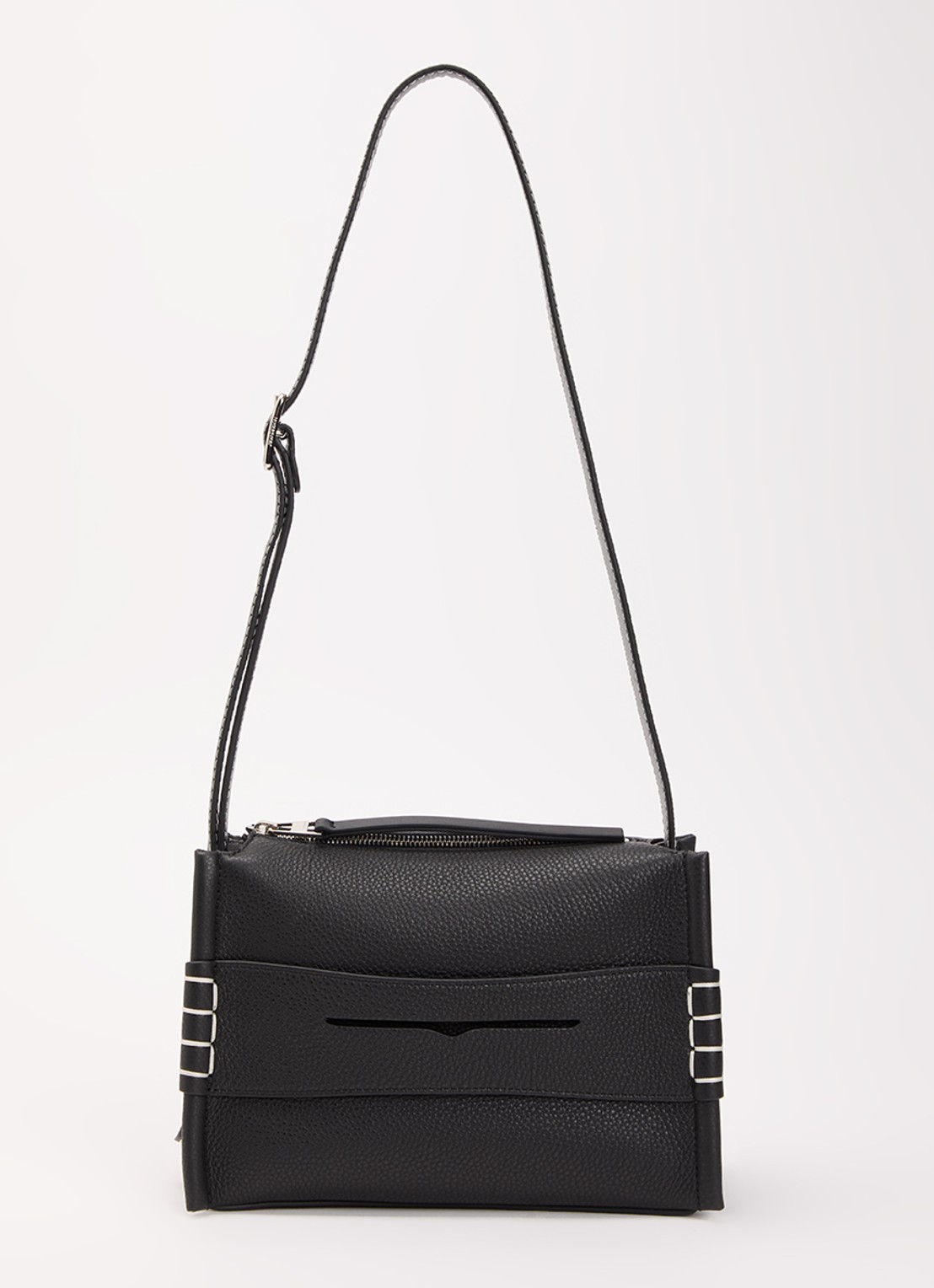 J.W. Anderson Crossbodytas van leer - voorkant zwart