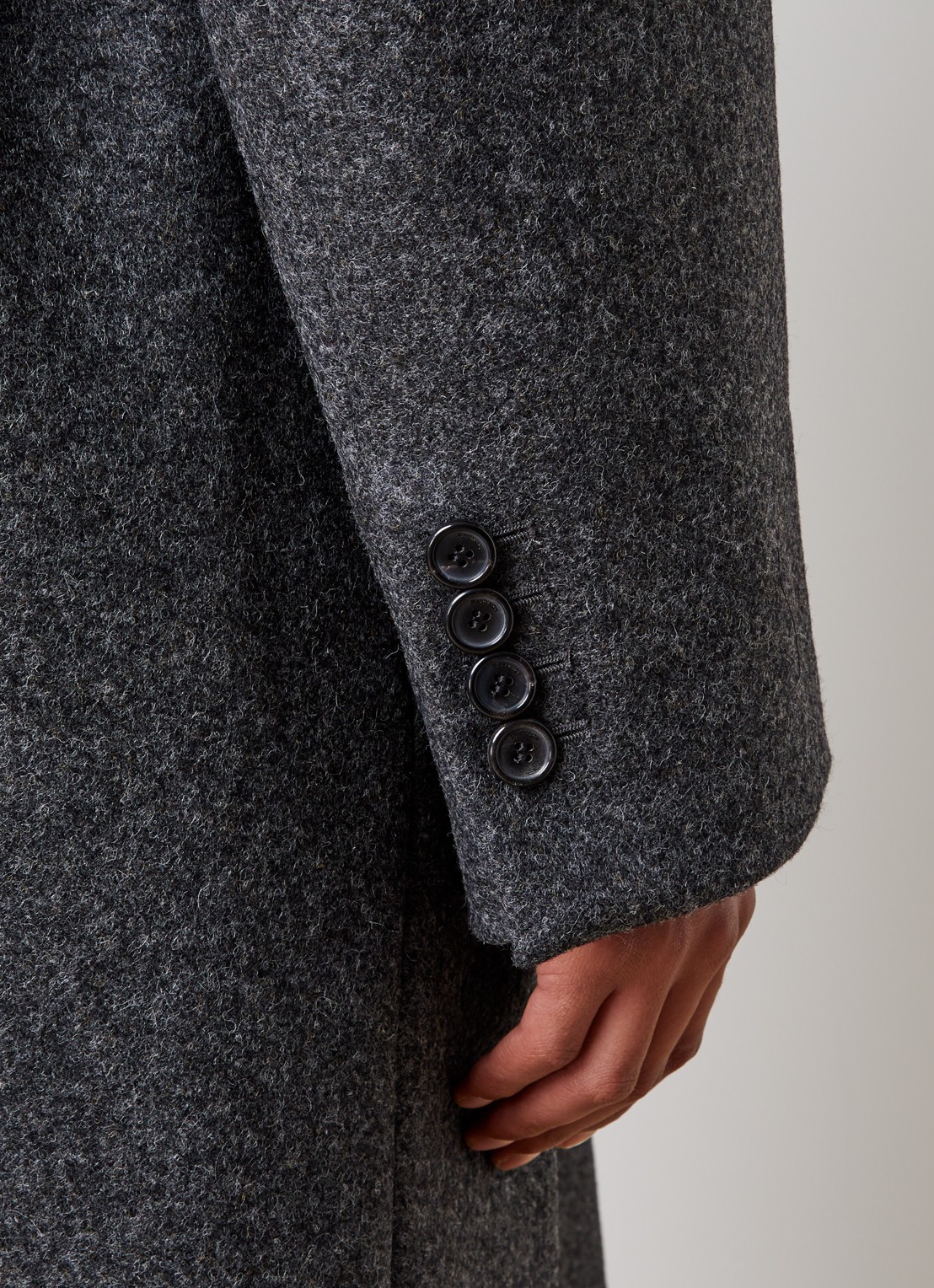 J.W. Anderson Double-breasted mantel van wol met steekzakken - detail 3 donkergrijs