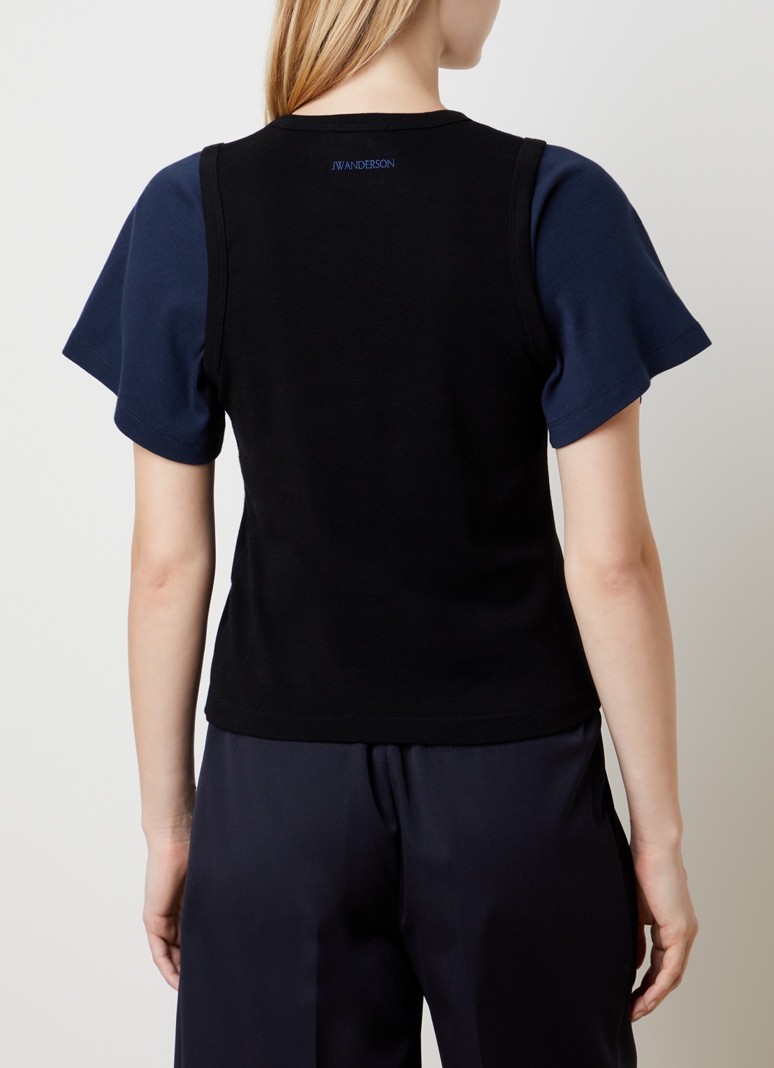J.W. Anderson Double-Layered T-shirt - achterkant 3 zwart