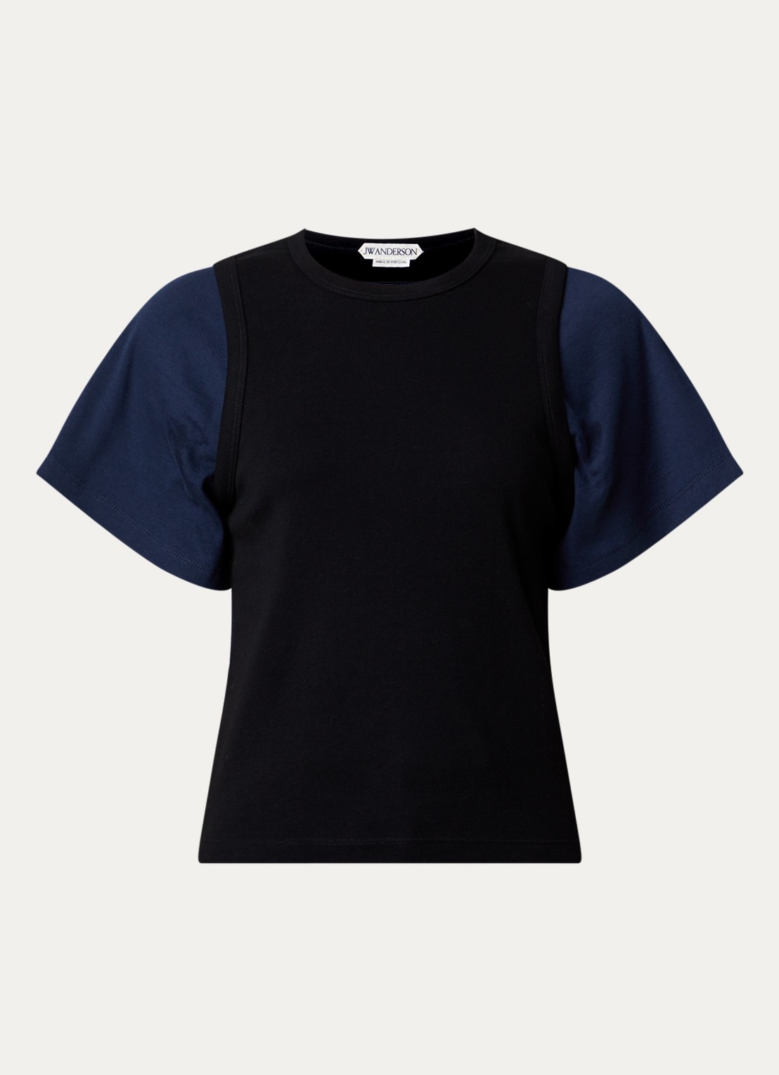 J.W. Anderson Double-Layered T-shirt - voorkant zwart