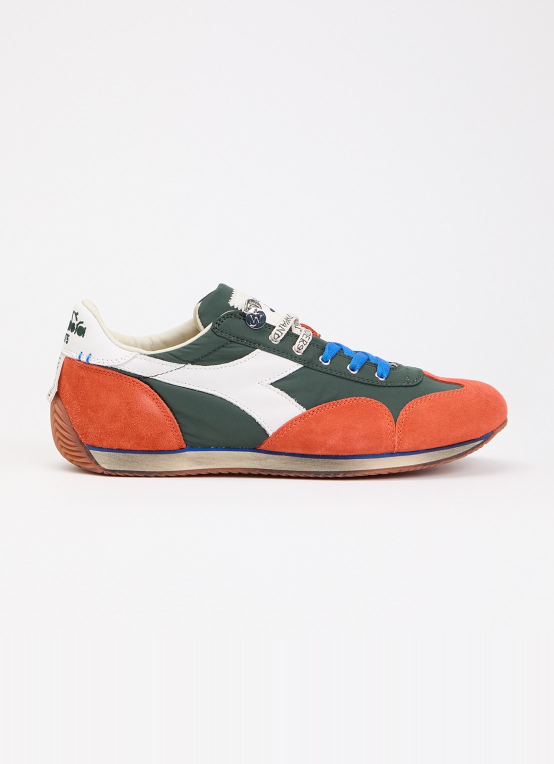 J.W. Anderson Equipe sneaker met details van suède - voorkant oranje