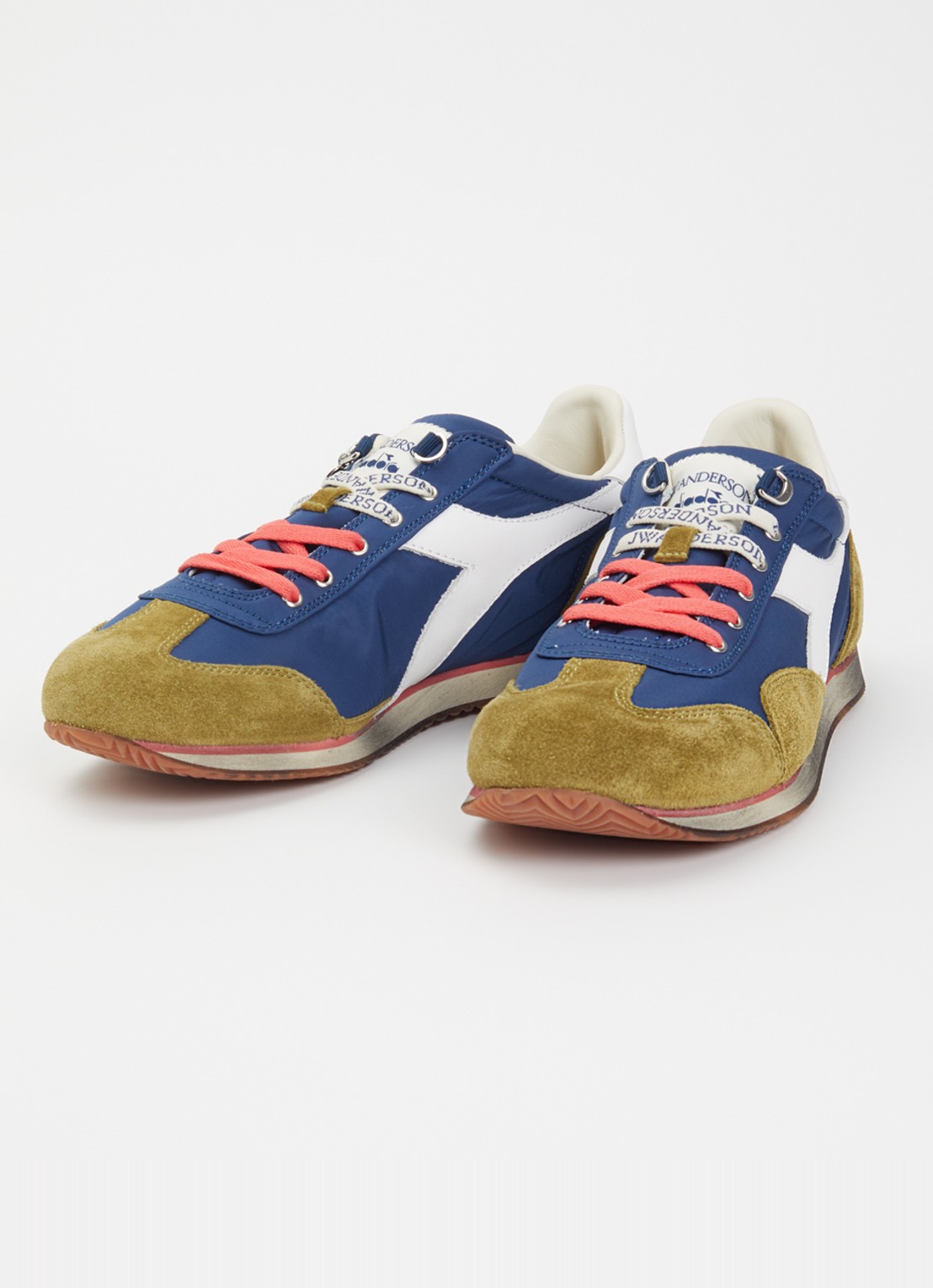 J.W. Anderson Equipe sneaker met details van suède - detail 3 legergroen