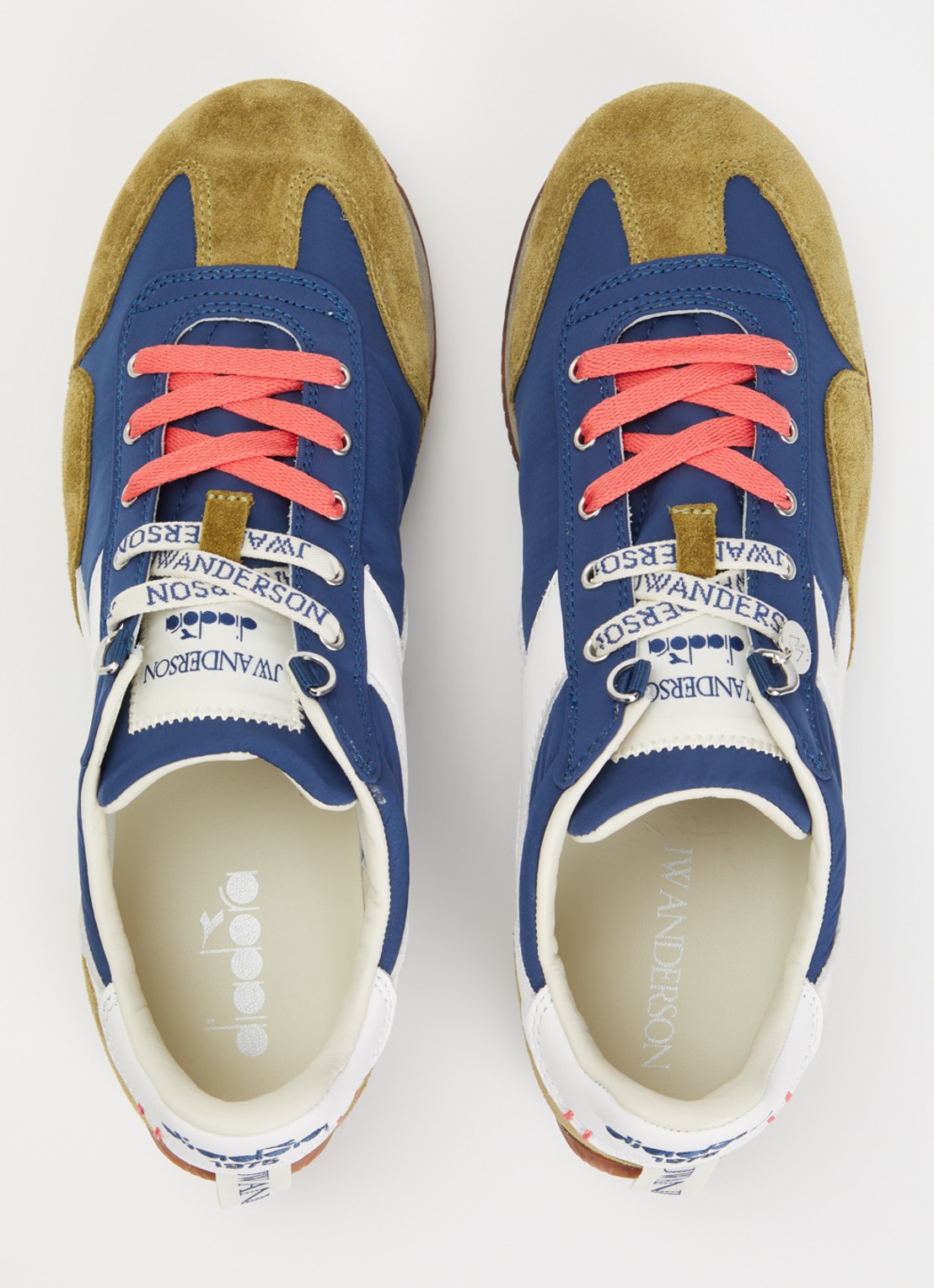 J.W. Anderson Equipe sneaker met details van suède - detail 4 legergroen
