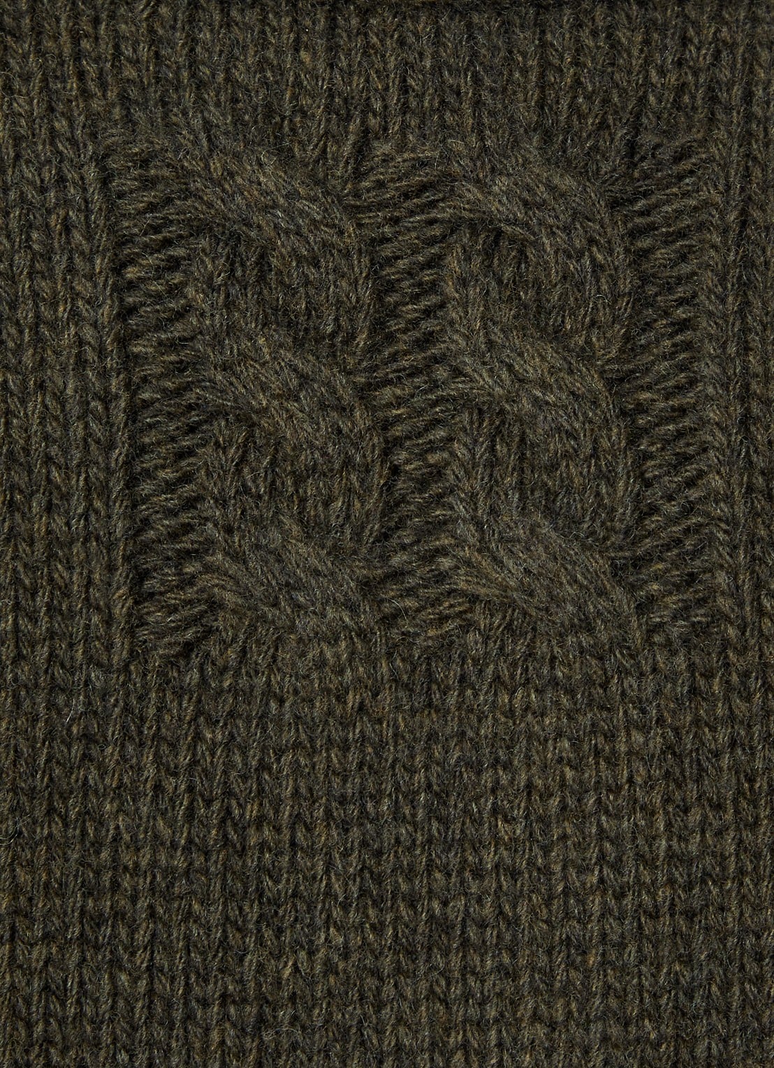 J.W. Anderson Fijngebreide trui van wol met opstaande kraag - detail 4 legergroen