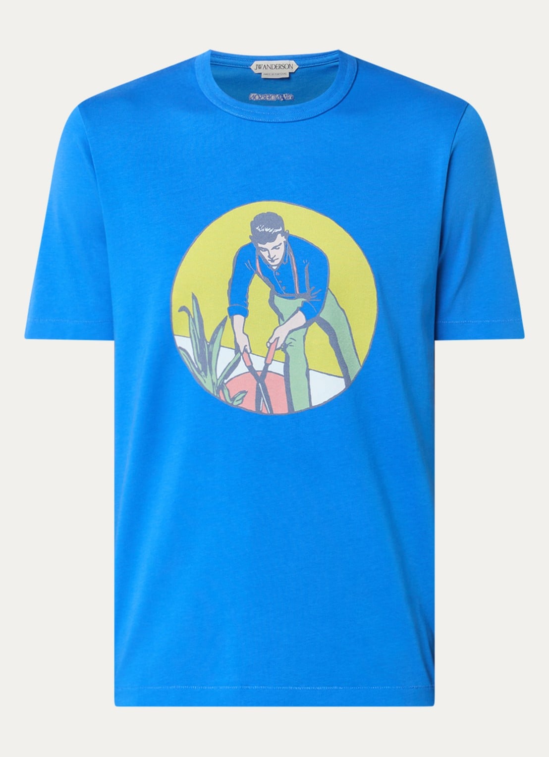 J.W. Anderson Gardener T-shirt met print - voorkant blauw