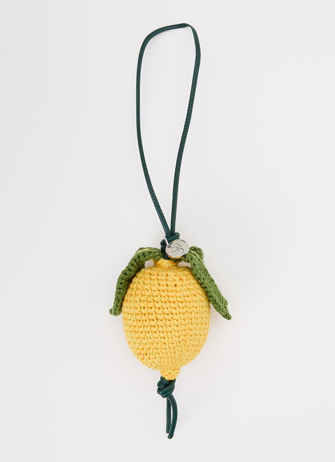 J.W. Anderson Lemon tasbedel met leren details - voorkant geel