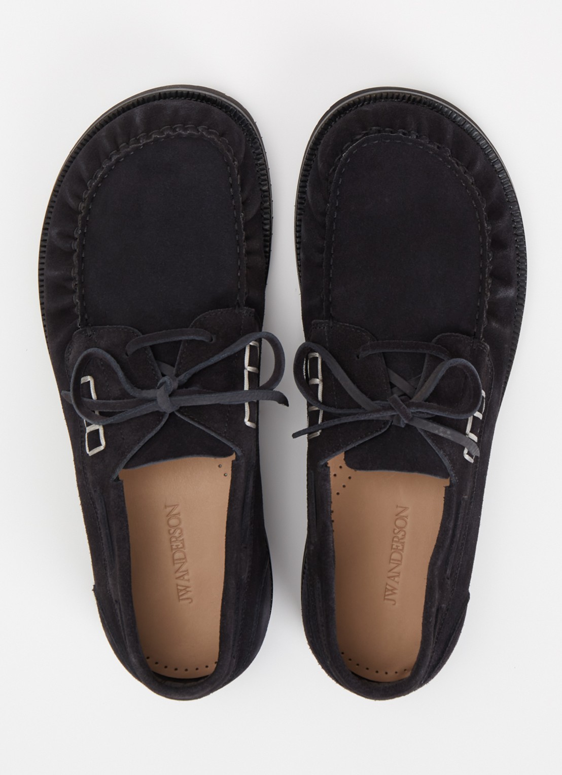 J.W. Anderson Loafer bootschoen van suède - detail 2 zwart