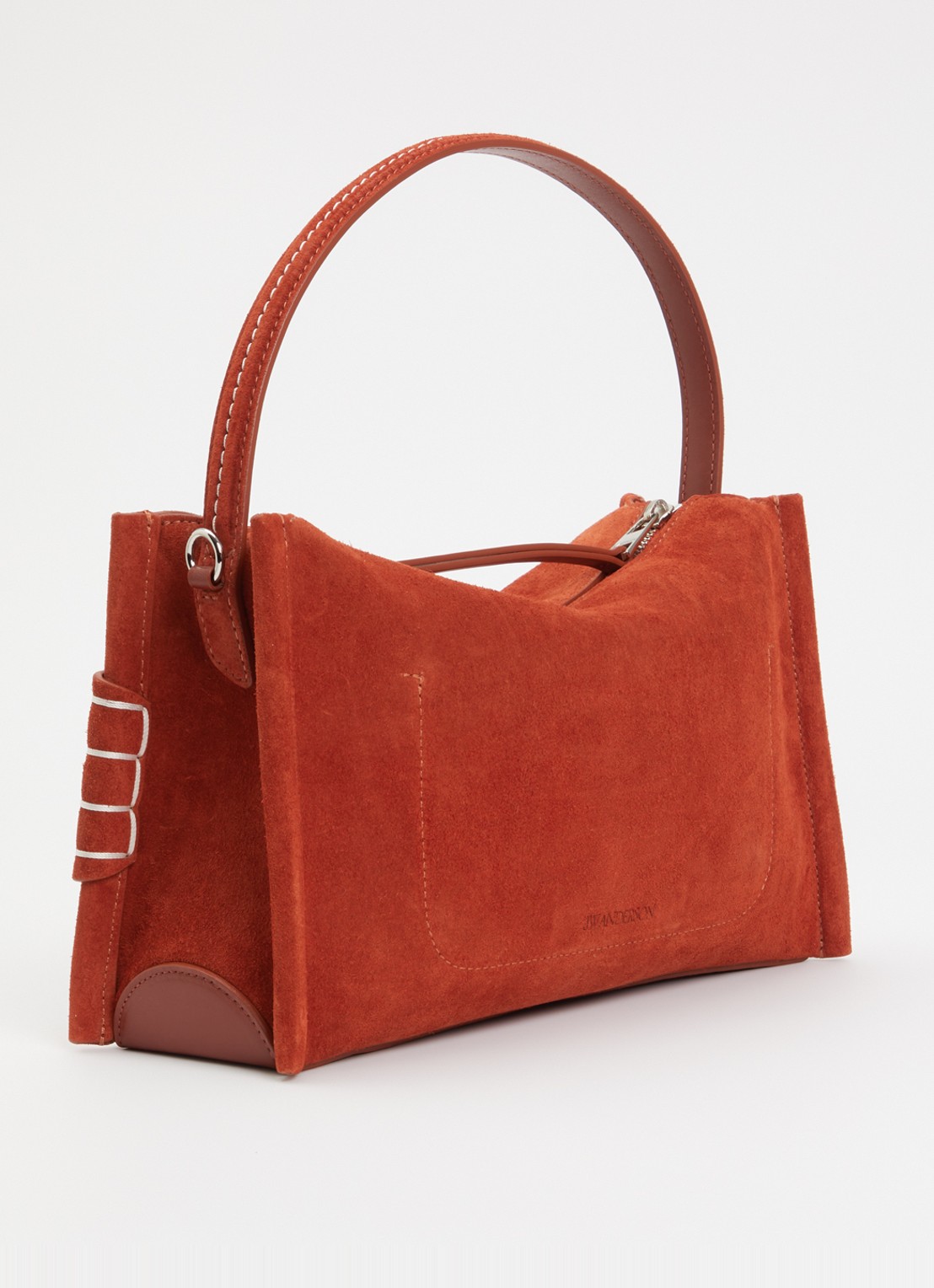 J.W. Anderson Loafer handtas van kalfsleer met afneembare schouderriem - achterkant roestbruin