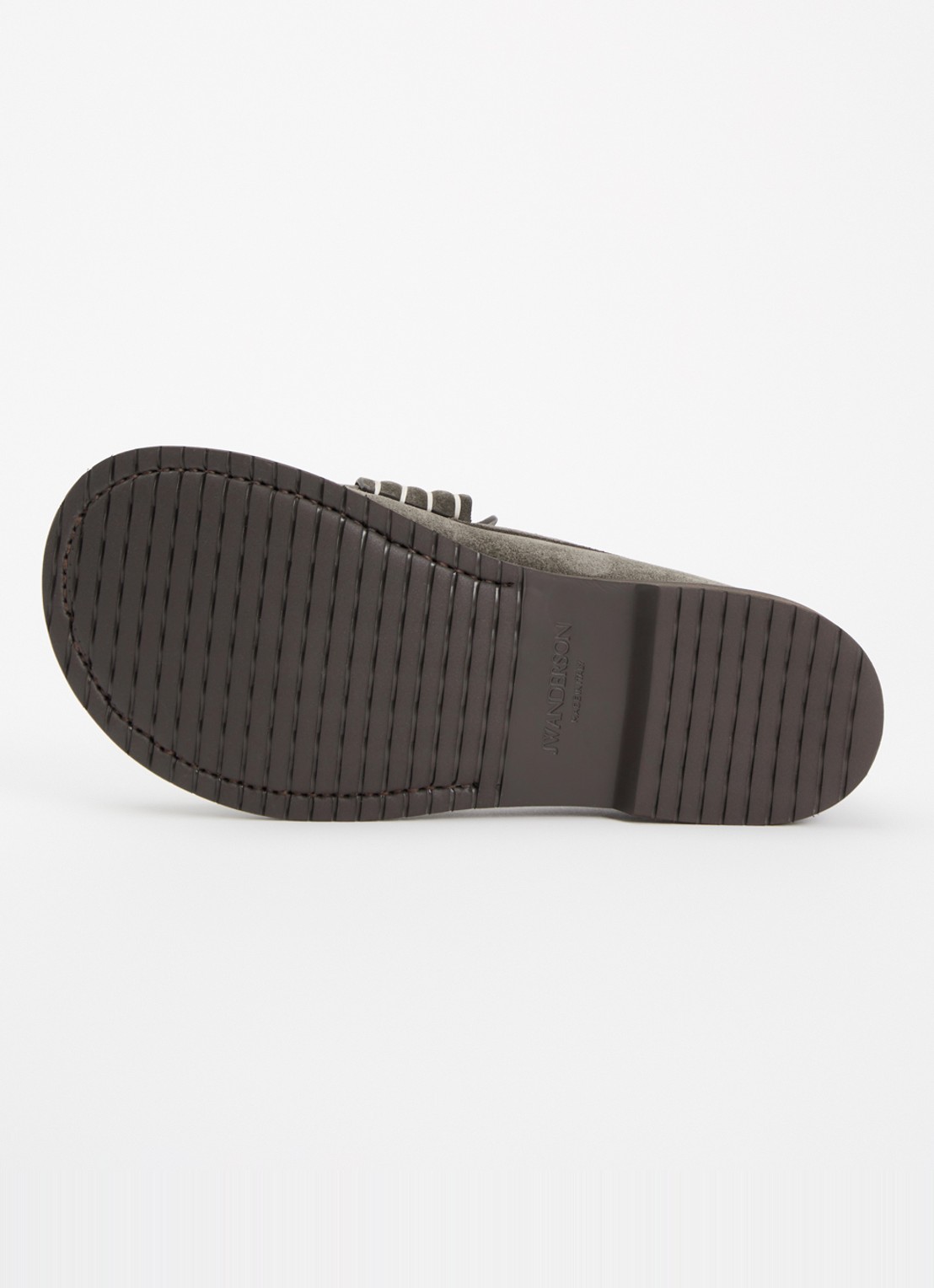 J.W. Anderson Loafer mocassin van suède - detail 5 taupe