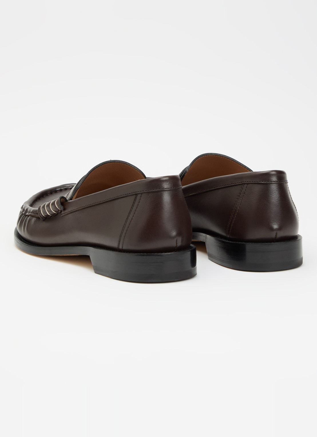 J.W. Anderson Loafer van kalfsleer - achterkant 5 chocoladebruin