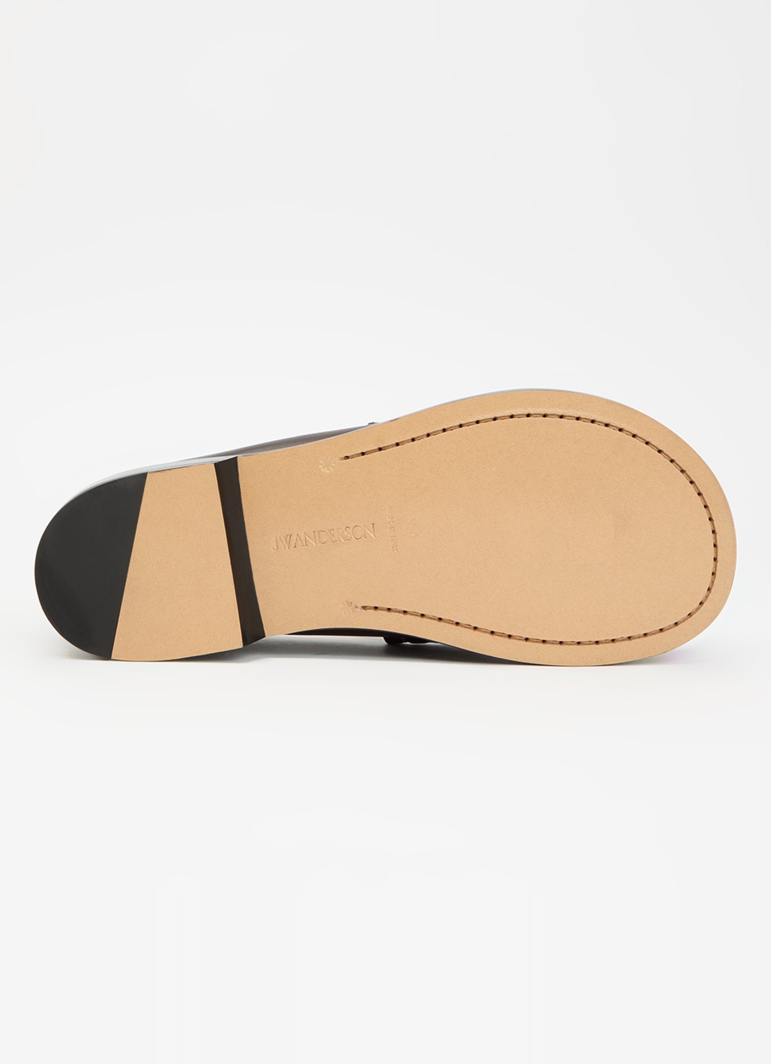 J.W. Anderson Loafer van kalfsleer - detail 3 chocoladebruin