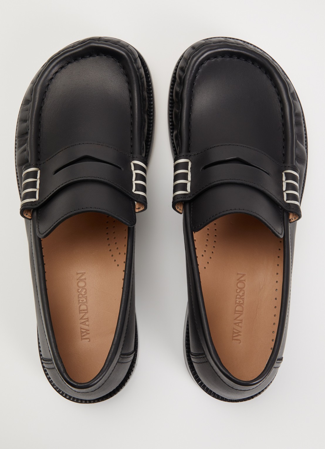 J.W. Anderson Loafer van kalfsleer - detail 2 zwart