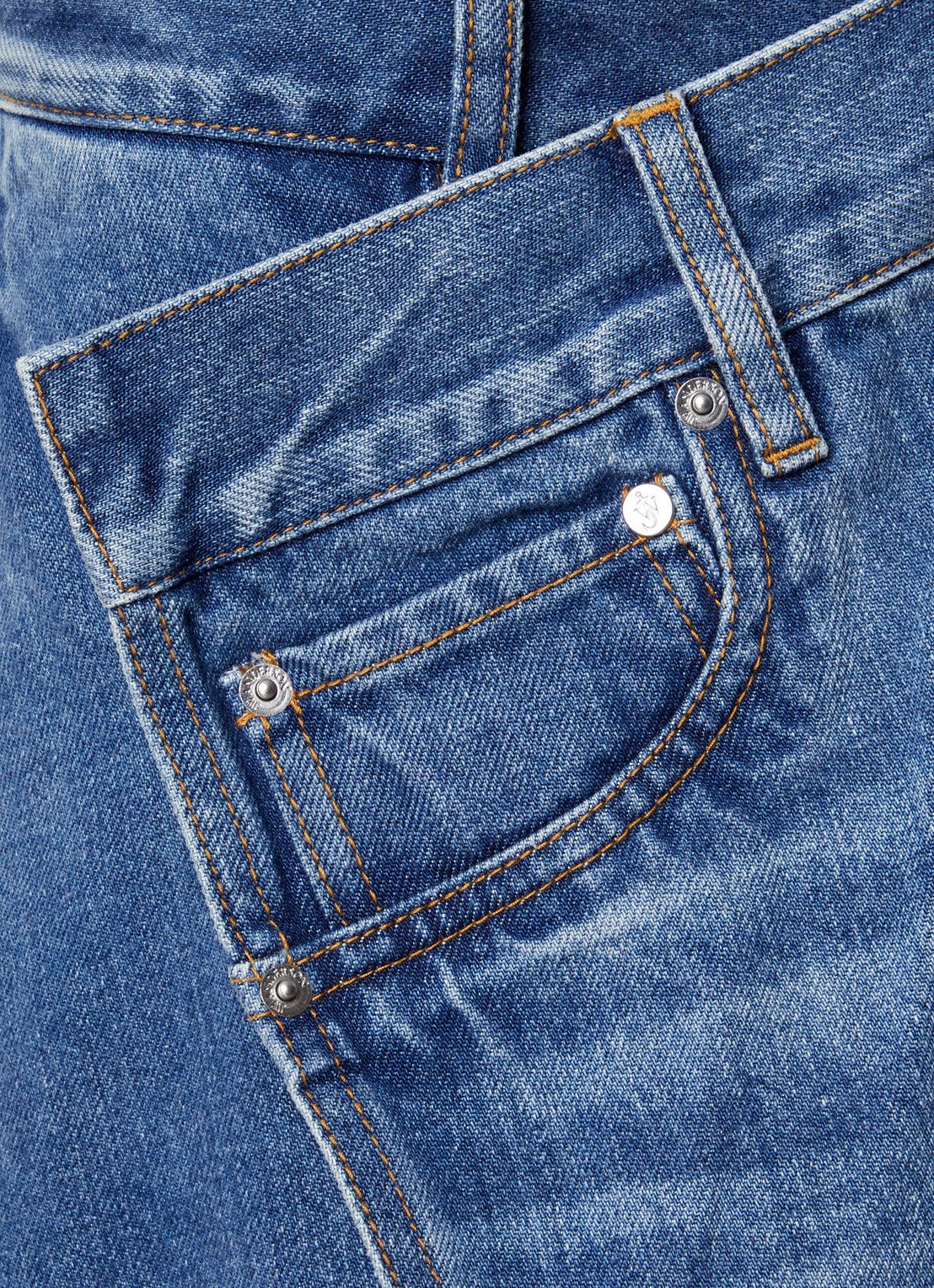 J.W. Anderson Midi spijkerrok met split - detail 2 indigo