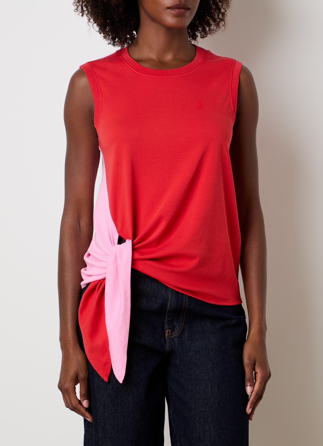 J.W. Anderson Mouwloze top met strikdetail - detail 3 rood