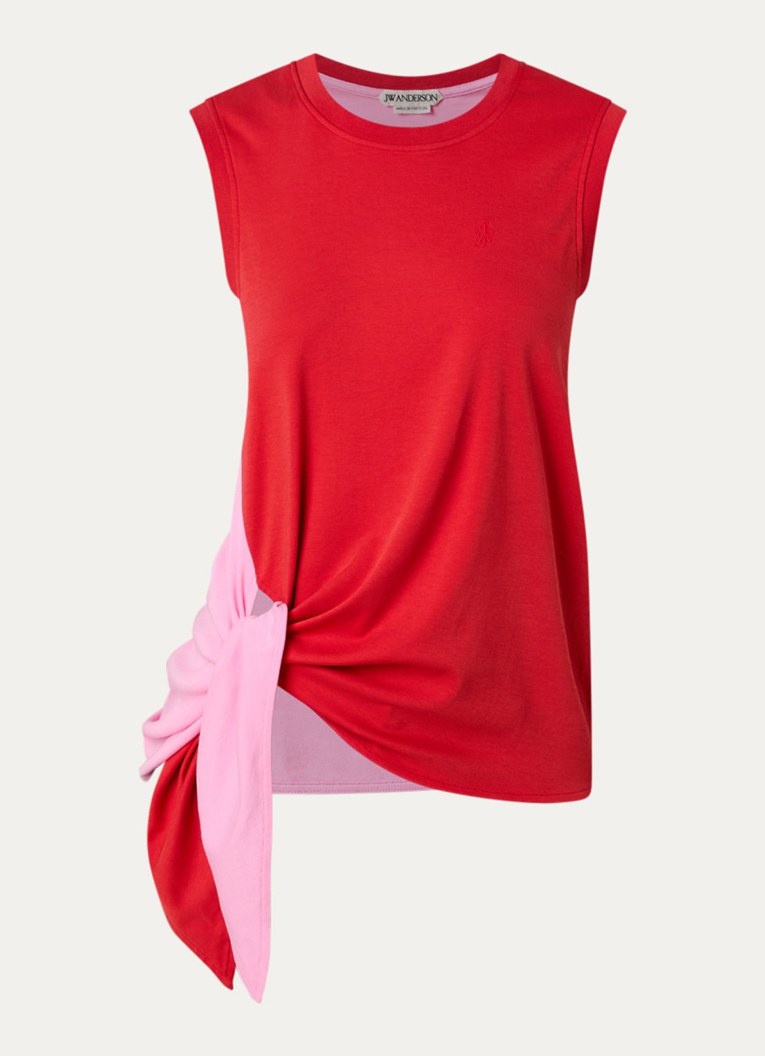 J.W. Anderson Mouwloze top met strikdetail - voorkant rood