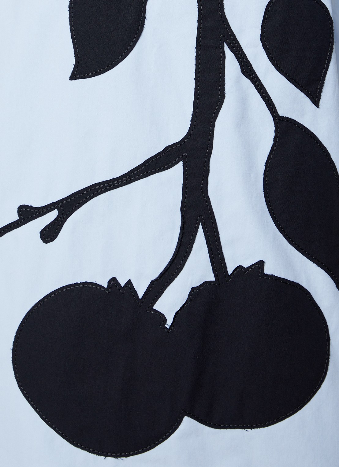 J.W. Anderson Persimmon regular fit overhemd met ingebreid patroon - detail 2 lichtblauw