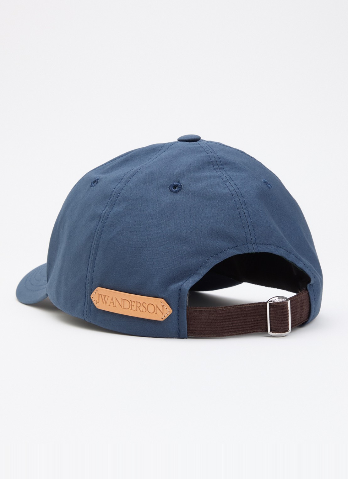 J.W. Anderson Pet met logoborduring en details van kalfsleer - detail petrol