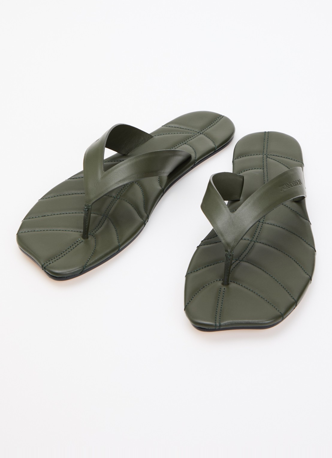 J.W. Anderson Slipper van kalfsleer - detail 2 bronsgroen