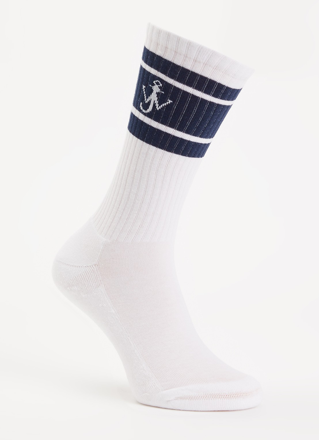 J.W. Anderson Sokken in katoenblend met logo - voorkant donkerblauw