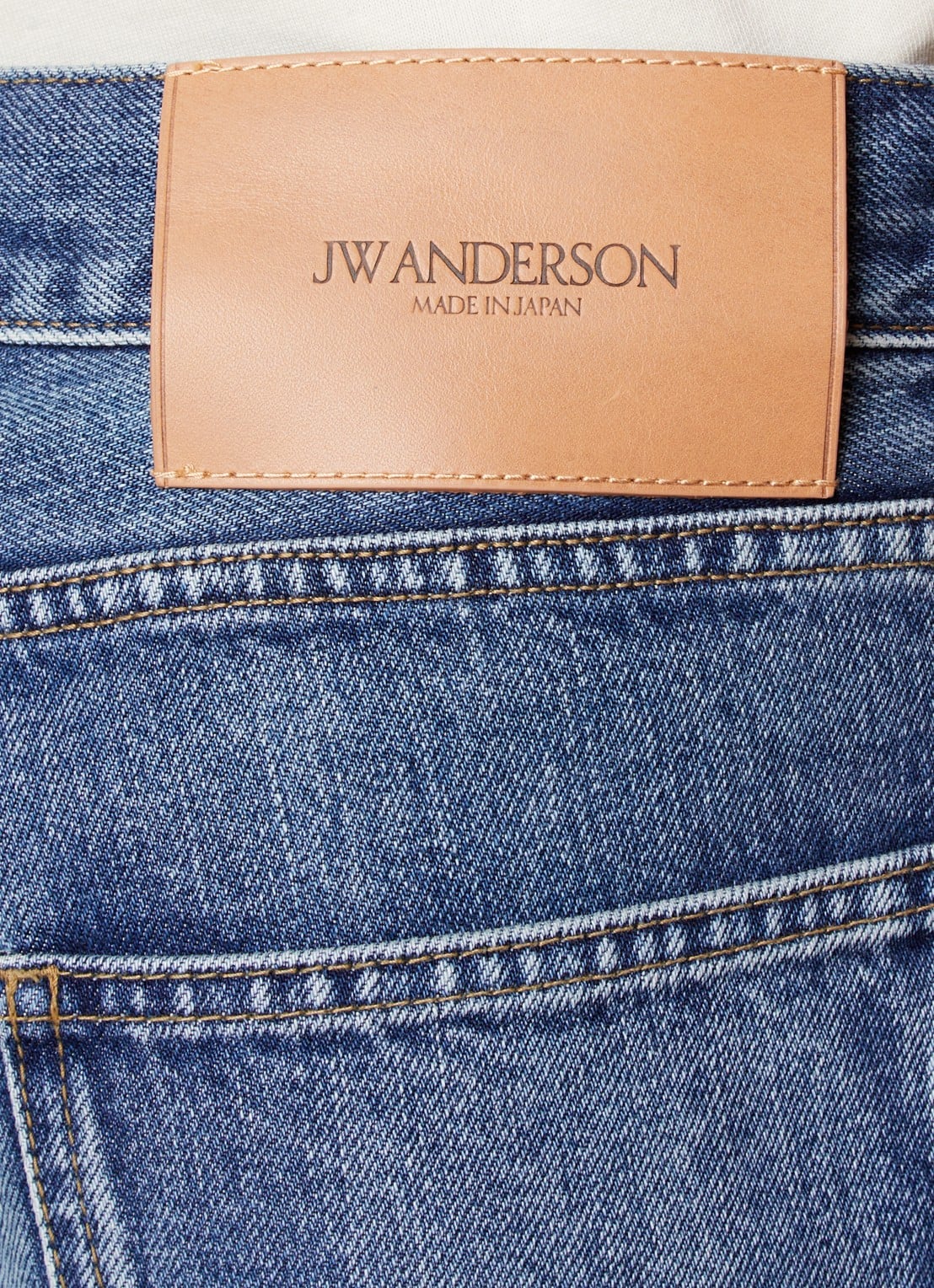 J.W. Anderson Straight leg jeans met medium wassing - detail 6 indigo