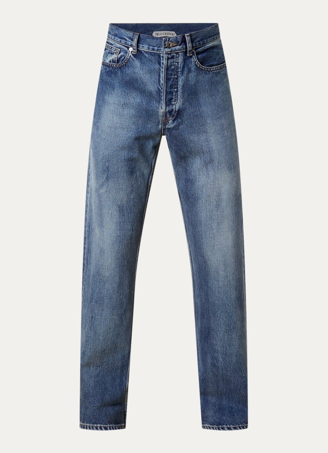 J.W. Anderson Straight leg jeans met medium wassing - voorkant 2 indigo