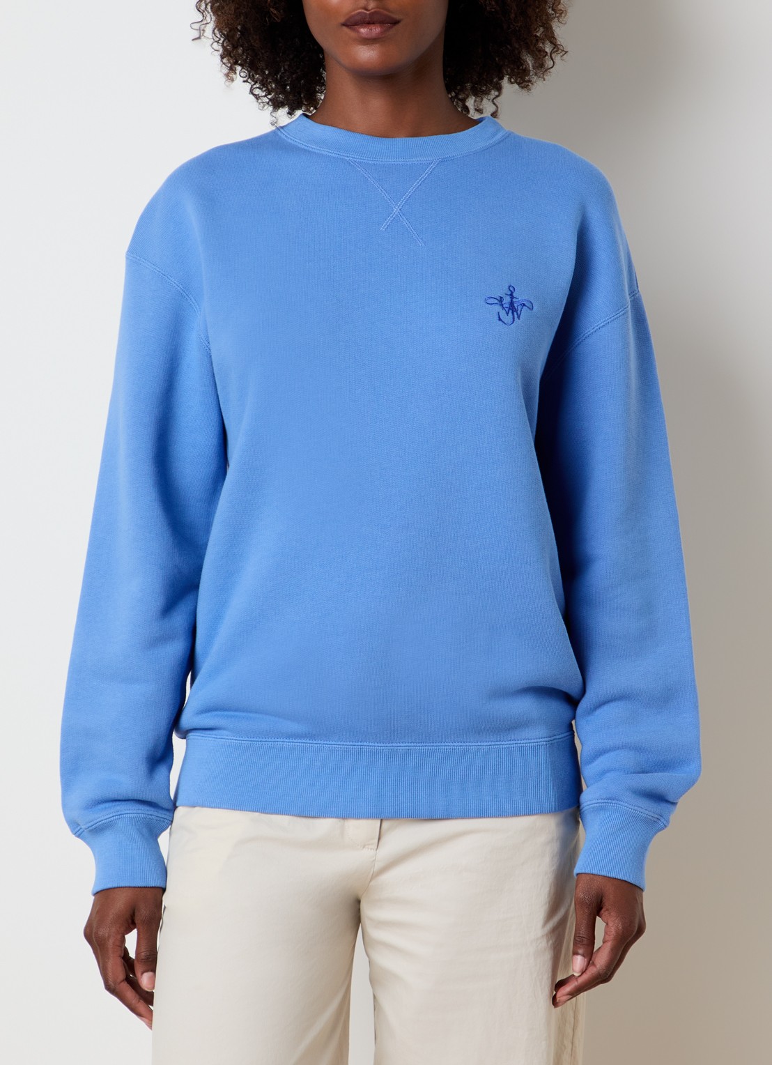 J.W. Anderson Sweater met logoborduring - detail 3 blauwgrijs