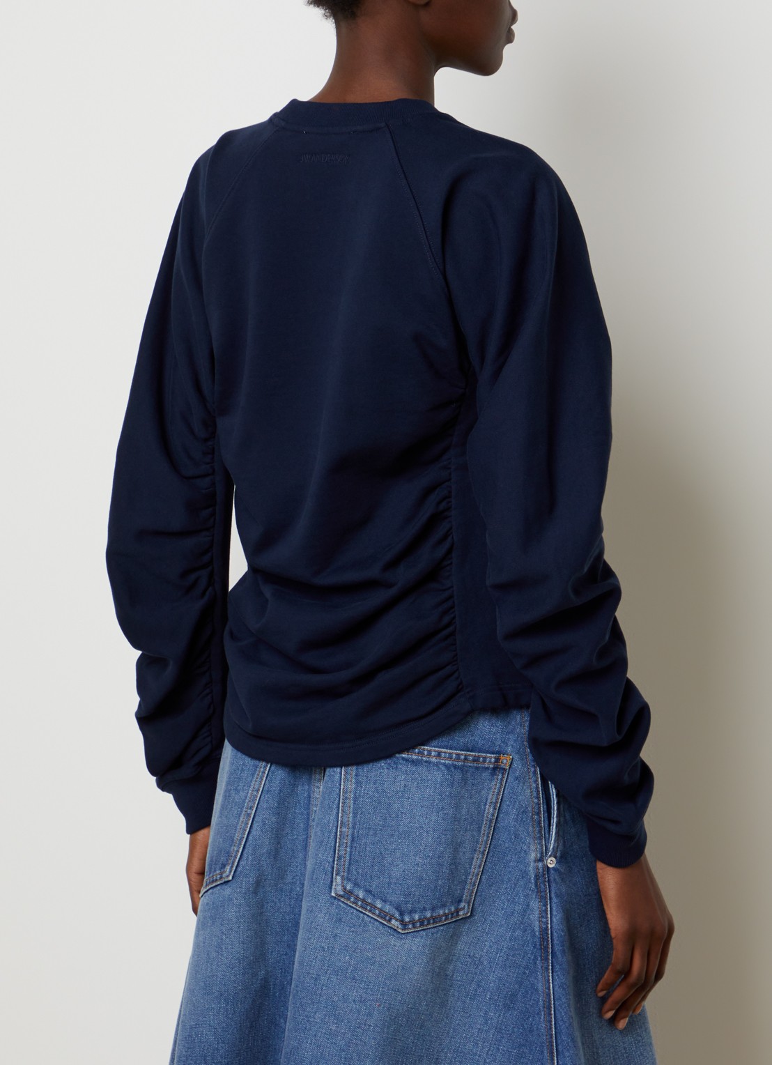 J.W. Anderson Sweater met ruches - achterkant 5 donkerblauw