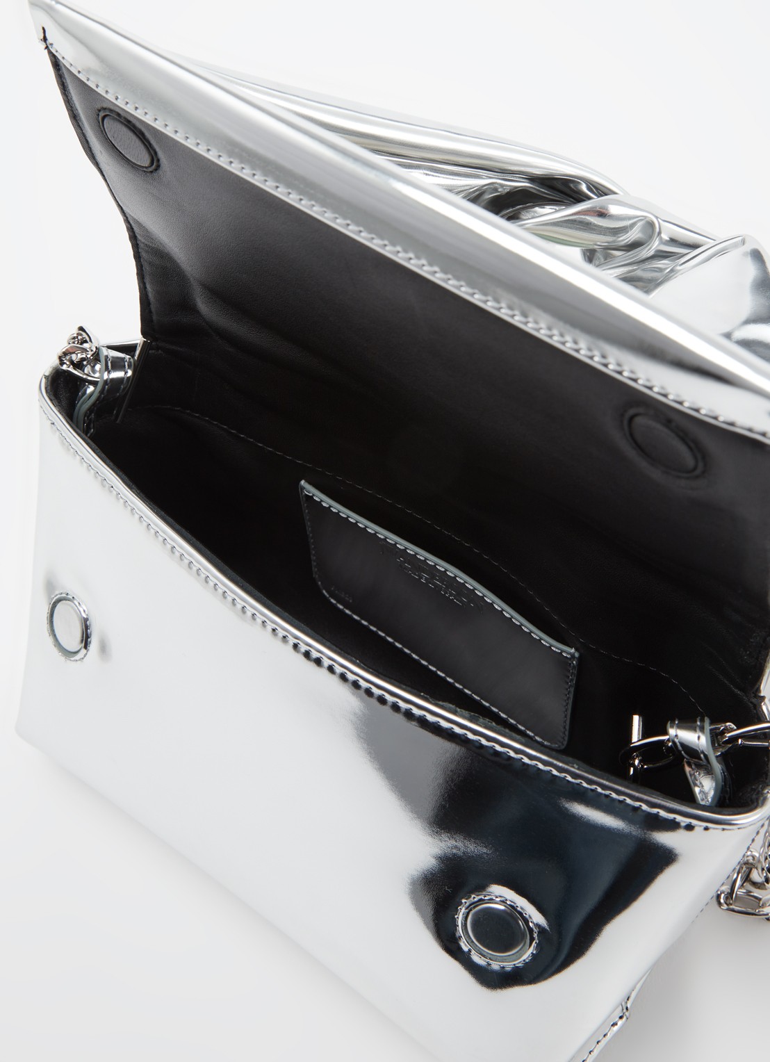 J.W. Anderson Twister Mirror Midi handtas met metallic finish - detail 2 zilver