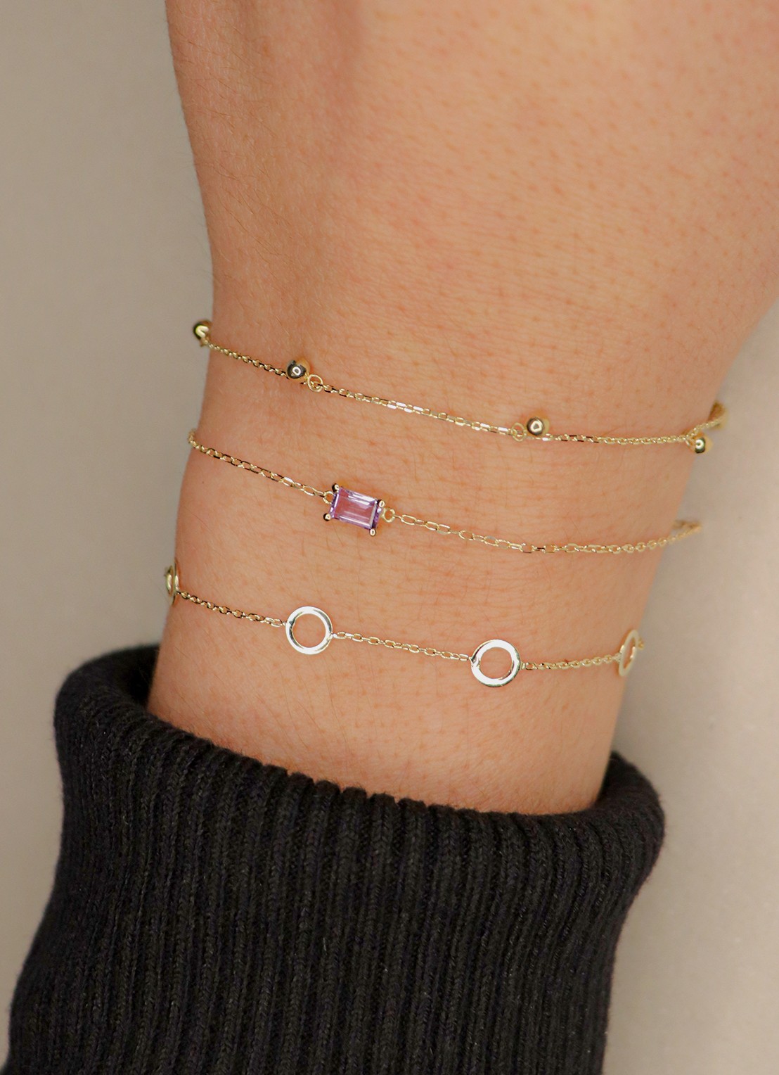 Jackie 14K Gold Bedelarmband van 14 karaat geelgoud  - detail 3 geelgoud
