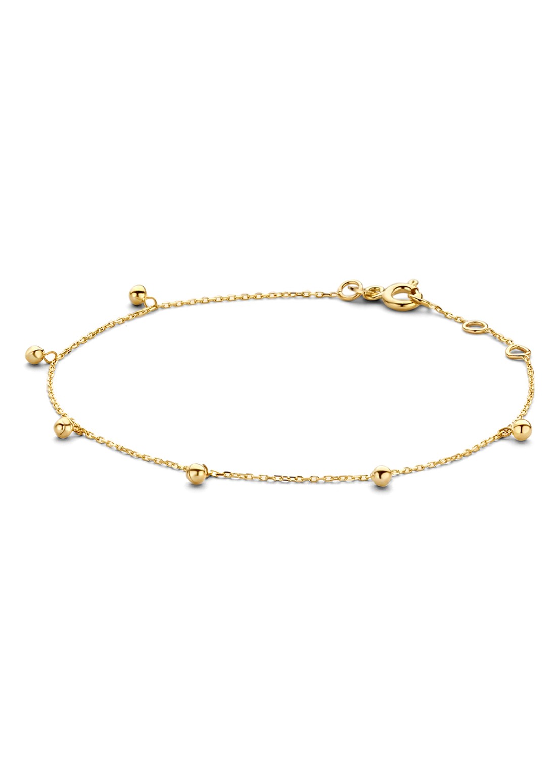 Jackie 14K Gold Bedelarmband van 14 karaat geelgoud  - voorkant geelgoud